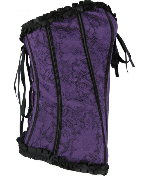 Purple And Black Lace Corset Discreet Tiger 